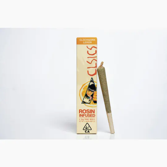 CLSICS Rosin & Rosin Infused Pre Rolls - CLSICS - Clockwork Lemon - Rosin Infused Joint - 1.3g - 1