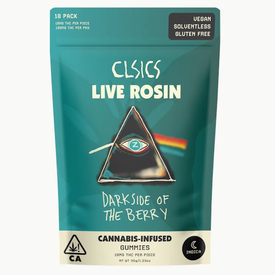 CLSICS Rosin & Rosin Infused Pre Rolls - Dark Side of the Berry - 10Pk GUMMIES LIVE ROSIN INFUSED - 1