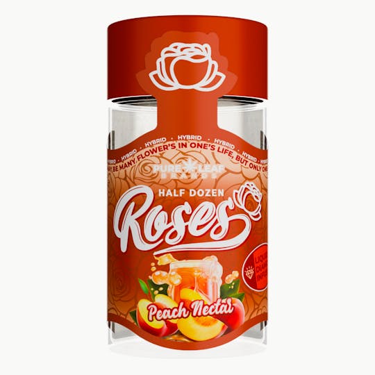 Roses - PEACH NECTAR Roses 6pk Hybrid | Liquid Diamond Infused | 3.6G (.6g ea) - 1