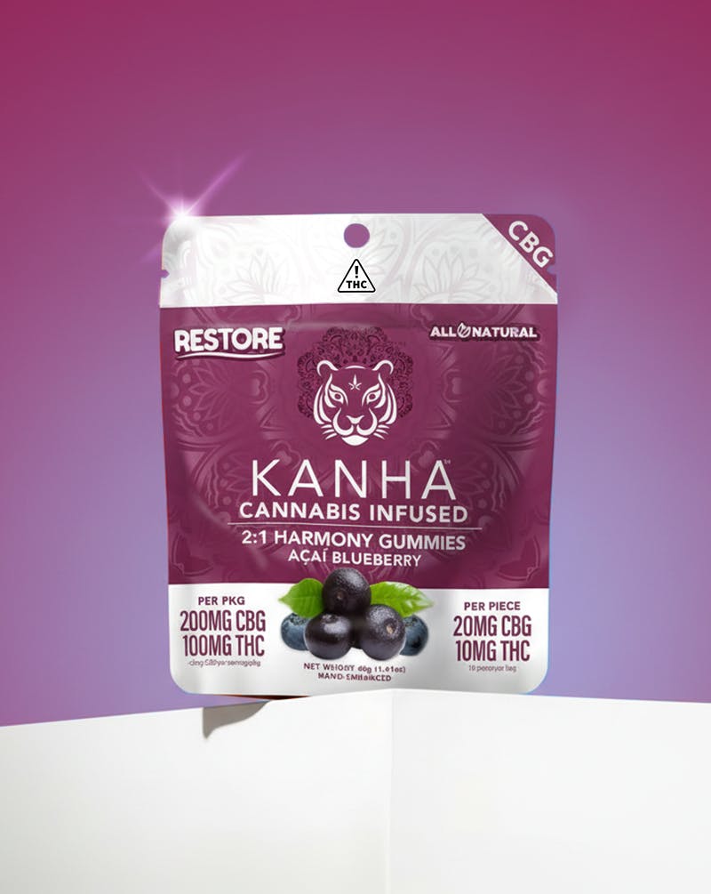 KANHA - Harmony | 2:1 CBG:THC | Açaí Blueberry | 200mg CBG/100mg THC - 1