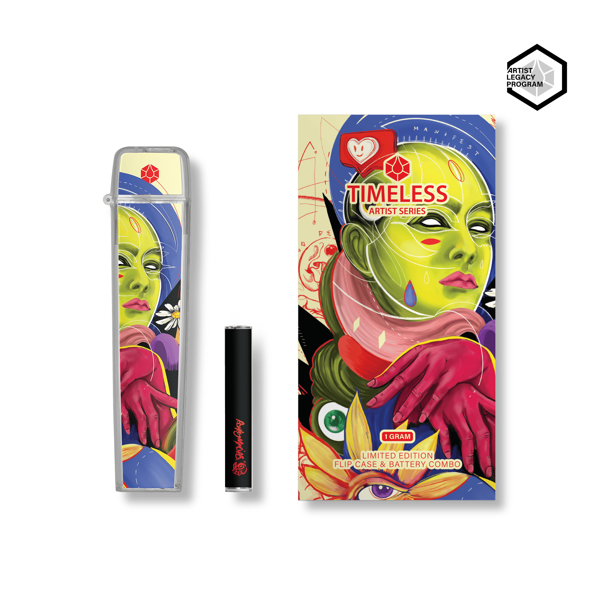 Timeless Vapes - Ashley Macias Flip Case & Battery Combo | Battery | 1g - 1