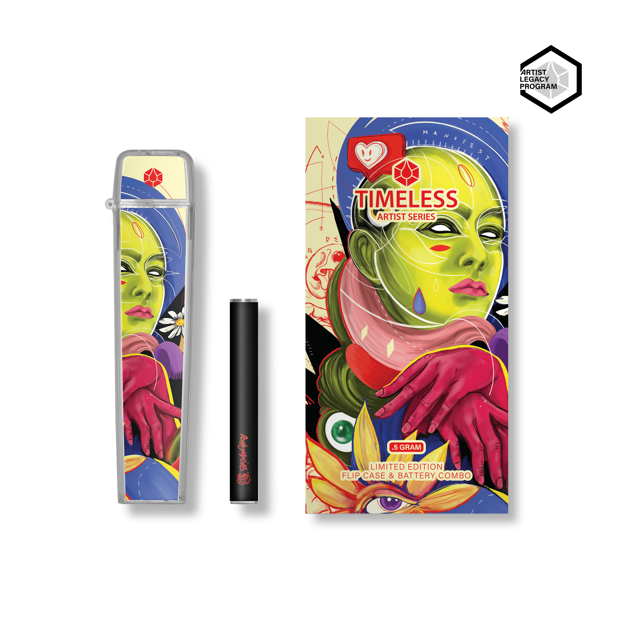 Timeless Vapes - Ashley Macias Flip Case & Battery Combo | Battery | 0.5g - 1