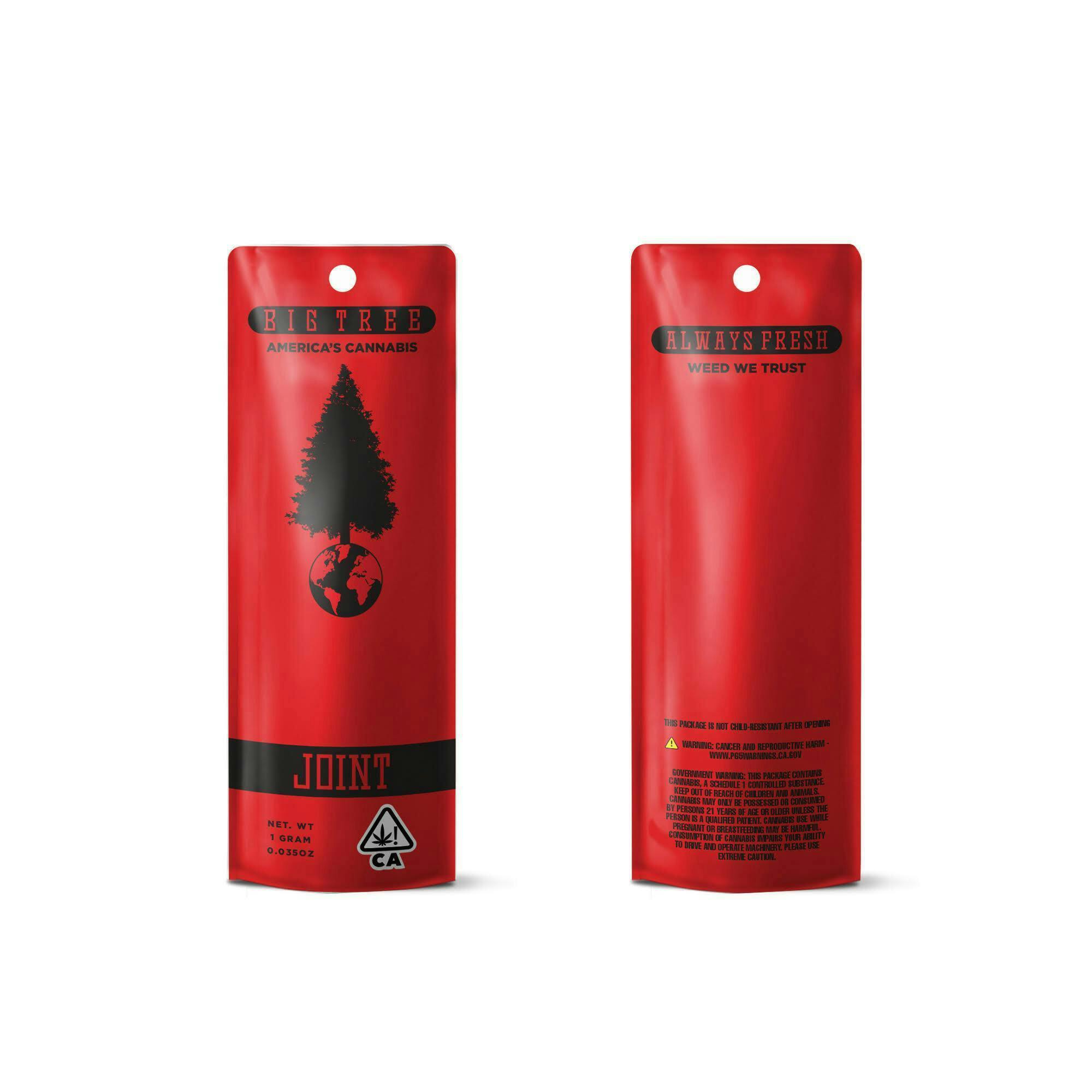 Big Tree - Pre Game 1G Kief Infused Pre Roll - 1