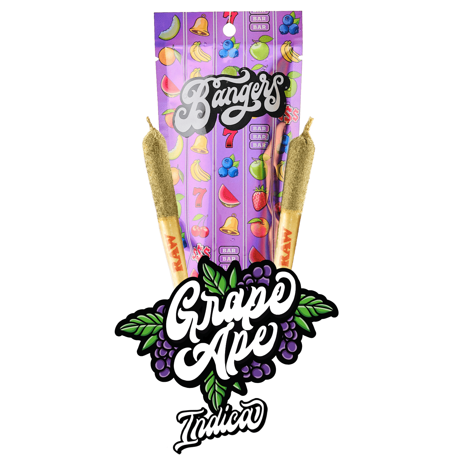 Bangers - Grape Ape - (2) .6 gram Pre rolls - 1