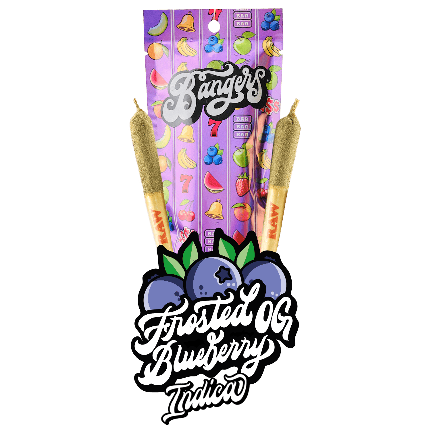 Bangers - Frosted Blueberry OG - (2) .6 gram Pre rolls - 1