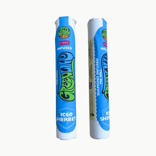 Greenline - Iced Sherbet - Diamond Infused - Indoor Flower Pre-Roll - Hybrid - 1g - 1