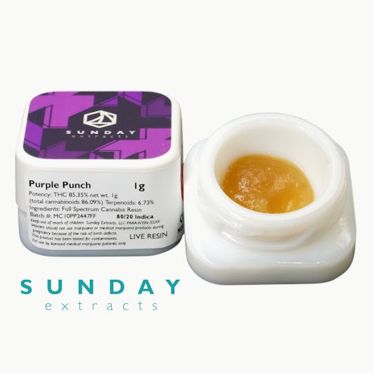 Sunday Extracts - 1g Concentrate Purple Punch - 1