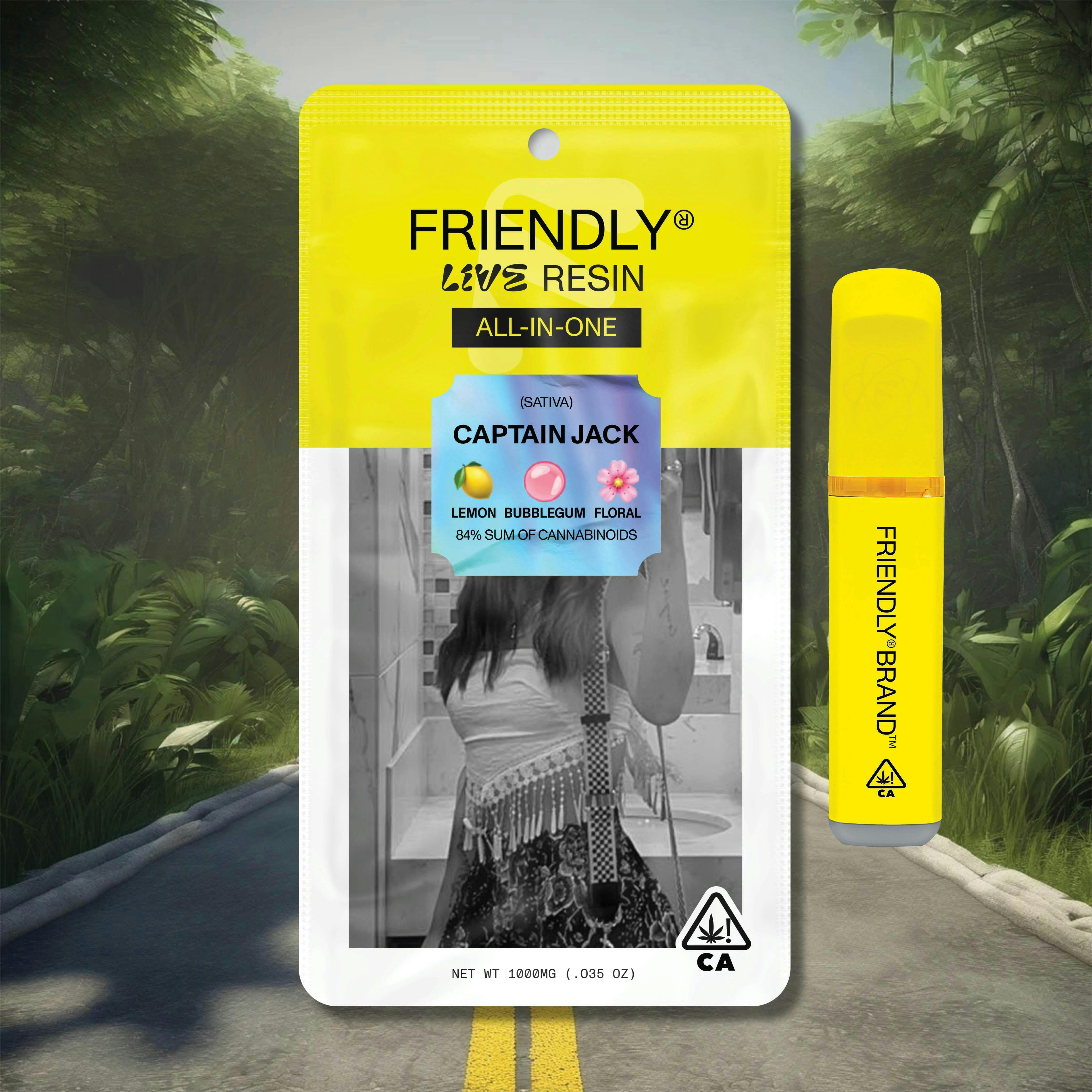 Friendly Brand - Friendly Brand | Captain Jack | Live Resin AIO | 1g - 1