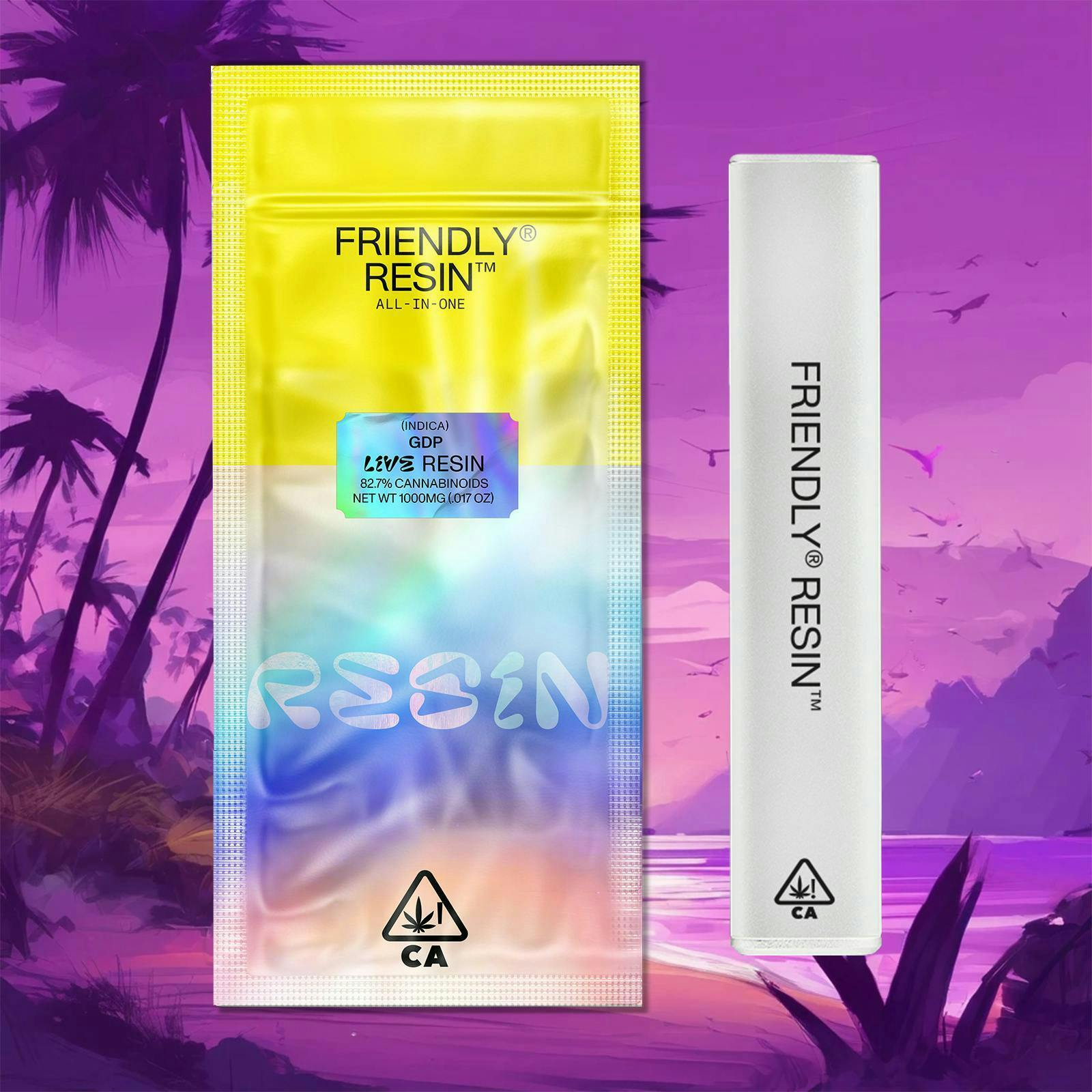 Friendly Brand - Friendly Brand | GDP | Live Resin AIO | 1g - 1