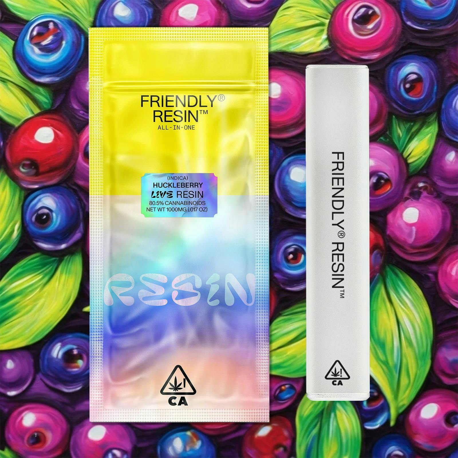 Friendly Brand - Friendly Brand | Huckleberry | Live Resin AIO | 1g - 1