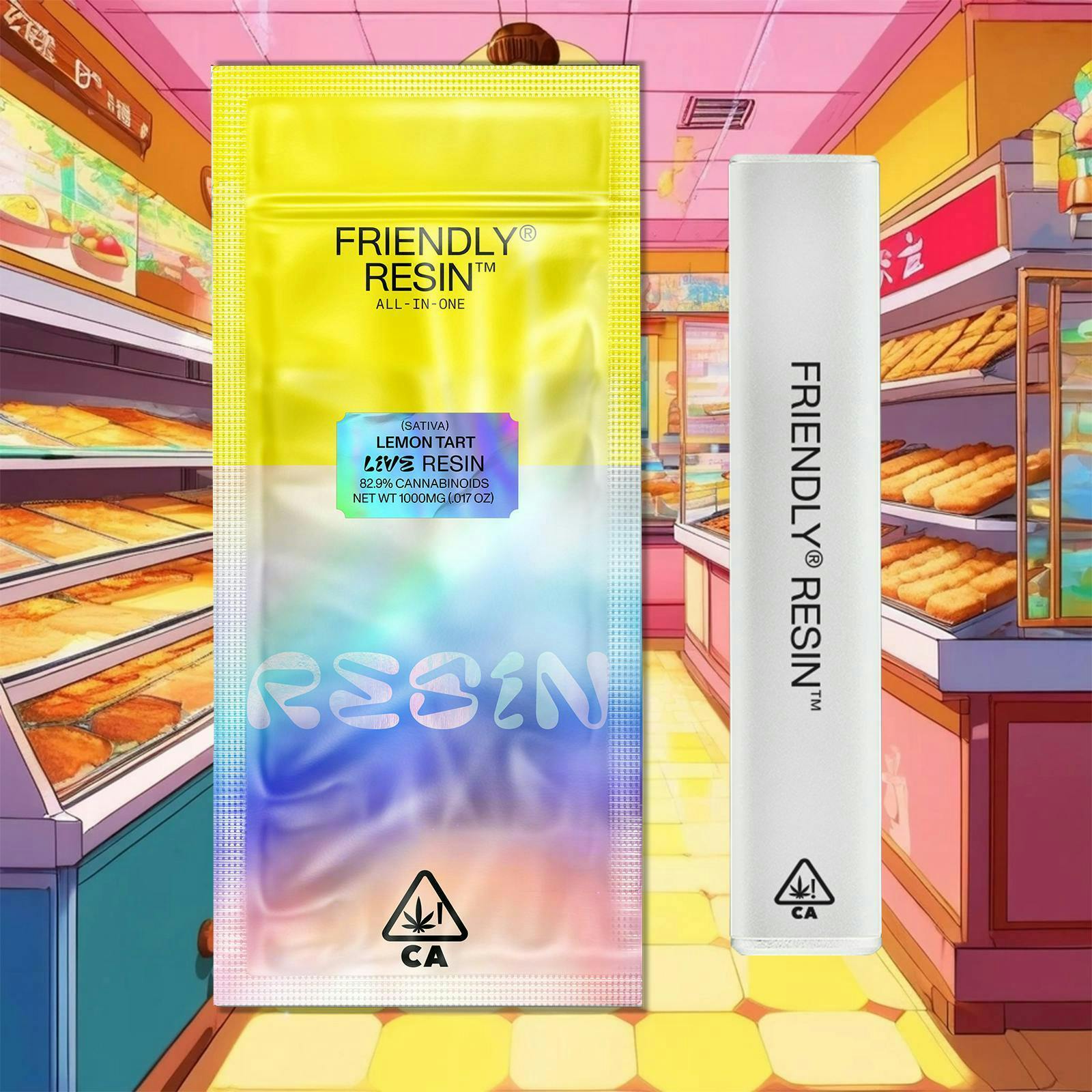 Friendly Brand - Friendly Brand | Lemon Tart | Live Resin AIO | 1g - 1