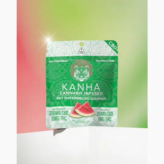 KANHA - 20:1 Watermelon | CBD:THC | 200mg CBD/10mg THC | 10-pack - 1
