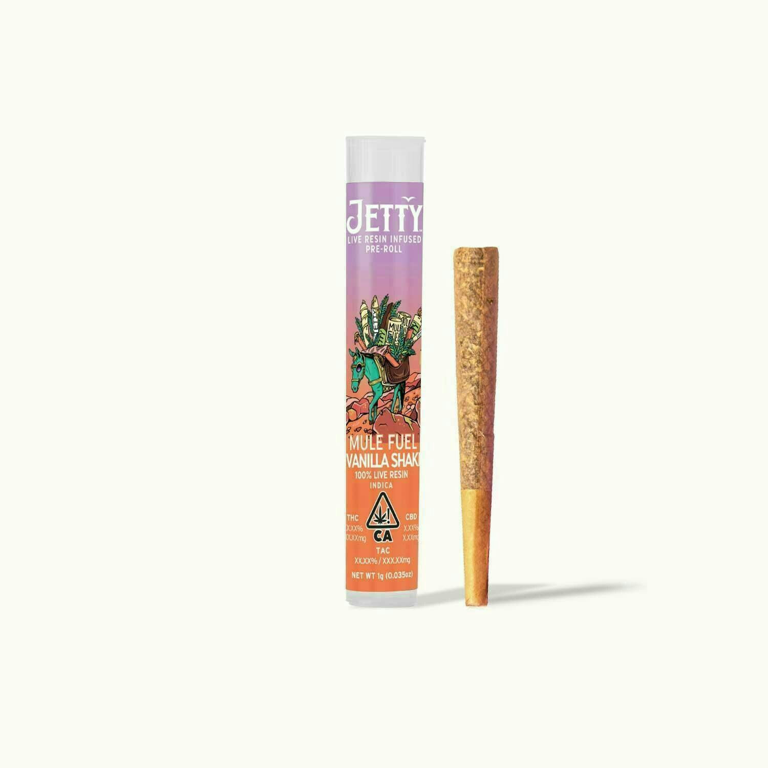 Jetty Extracts - Mule Fuel x Vanilla Shake | Live Resin Infused Joint | 1g - 1
