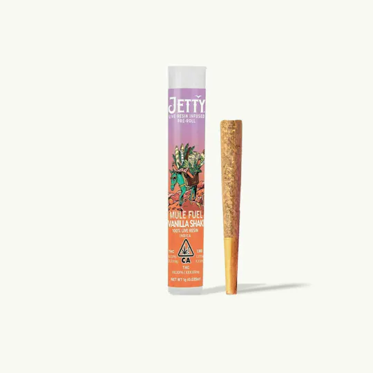 Jetty Extracts - Mule Fuel x Vanilla Shake | Live Resin Infused Joint | 1g - 1