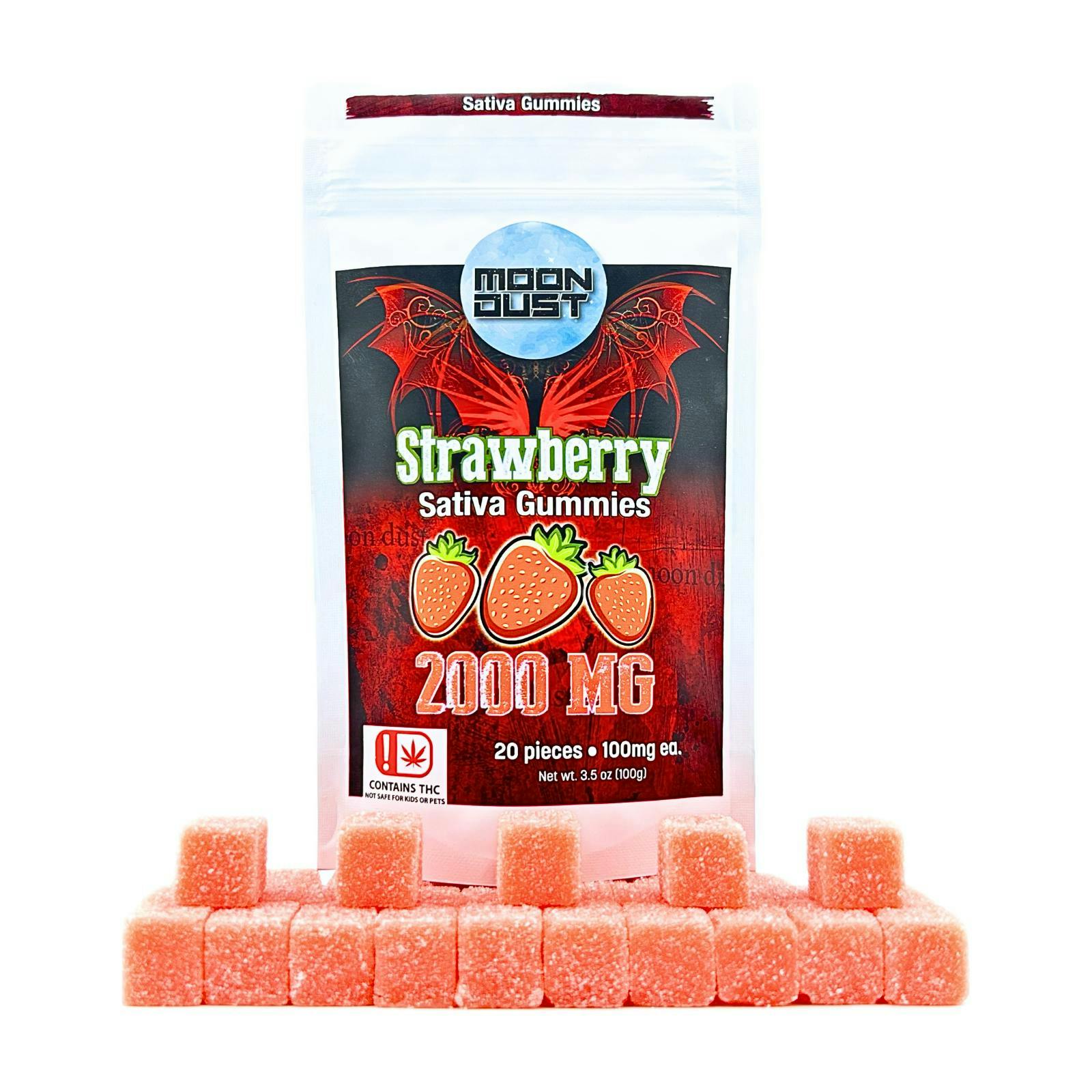 MOON DUST - Moon Dust | Strawberry Gummies | 2000mg | 20ct | 100mg/ea - 1