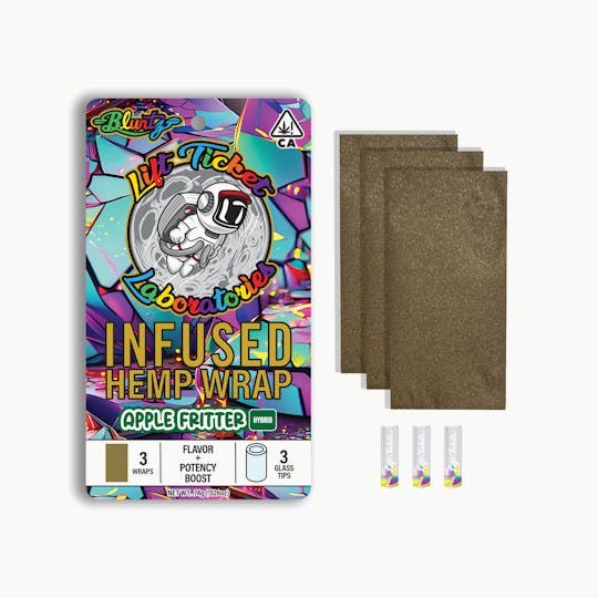Lift Tickets - Apple Fritter Live Resin Infused Blunt Wraps - 3 pack - 1