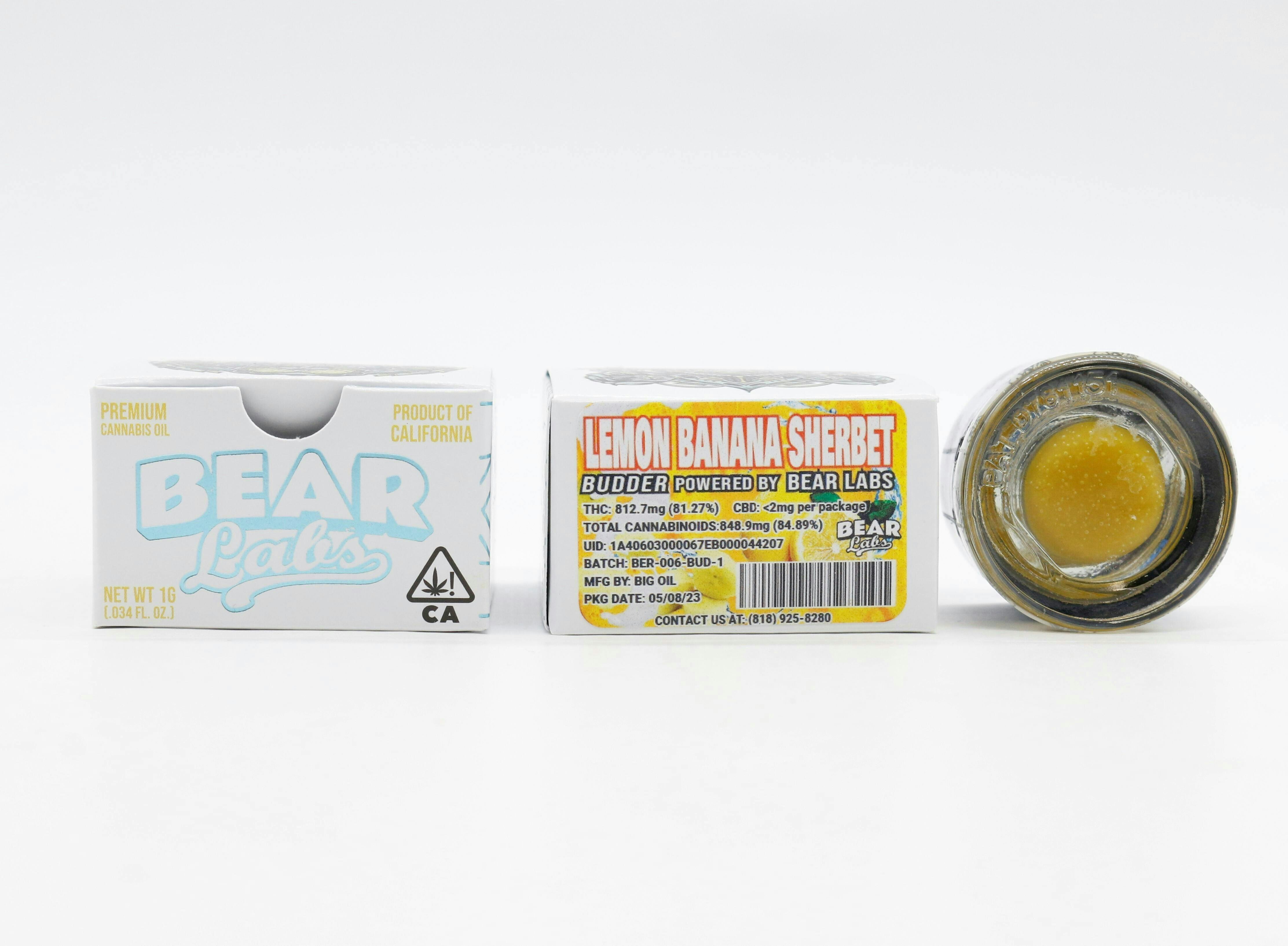 Bear Labs - Lemon Banana Sherbet Budder - 1g - 1
