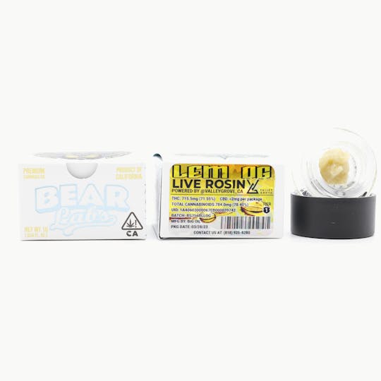 Bear Labs - Lem OG T1 Live Rosin - 1g - 1