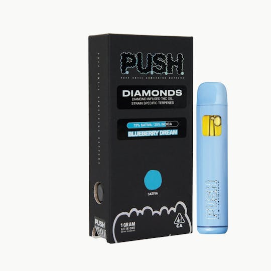 PUSH - Blueberry Dream 1g Diamonds All In One - 1