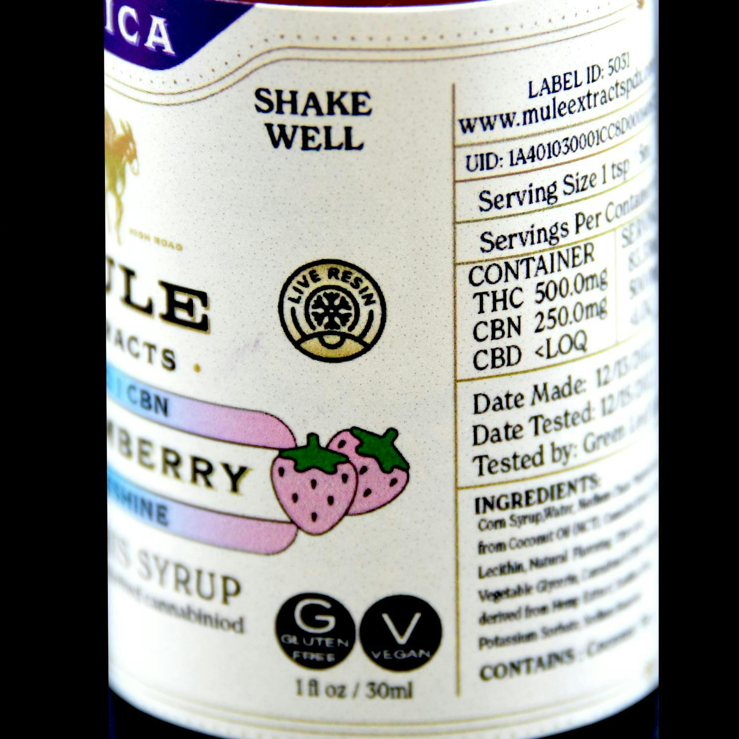 Mule Extracts - Mule Extracts | Dreamberry 2:1 Muleshine | THC:CBN 250mg | 30mL - 1