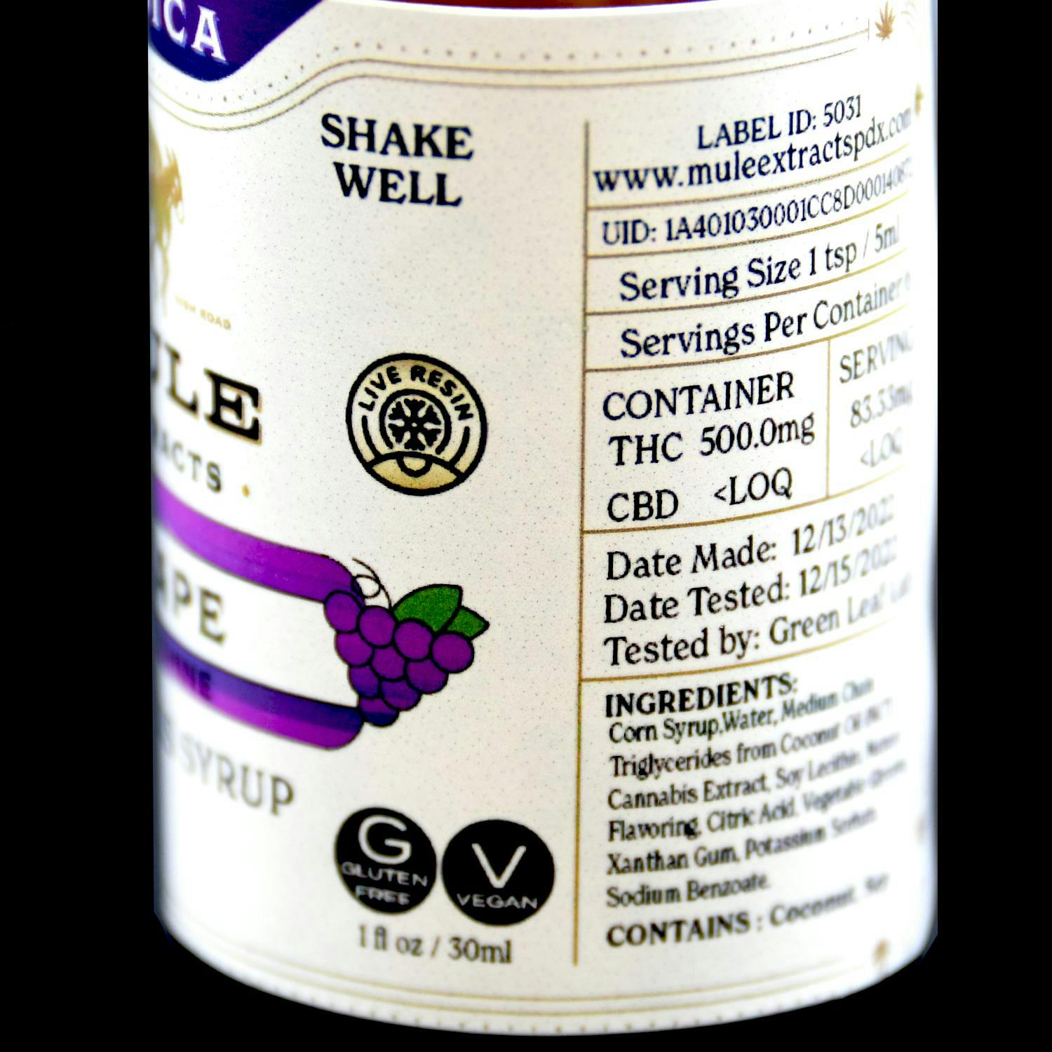 Mule Extracts - Mule Extracts | Grape Muleshine | 250mg | 30mL - 1