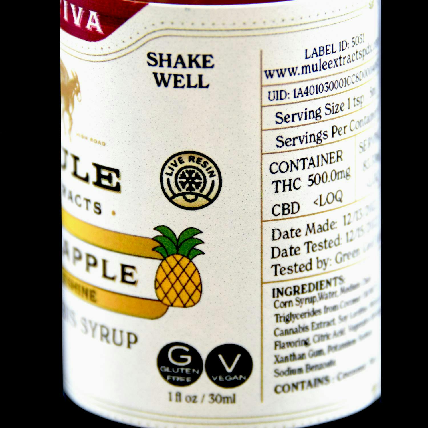 Mule Extracts - Mule Extracts | Pineapple Muleshine | 250mg | 30mL - 1