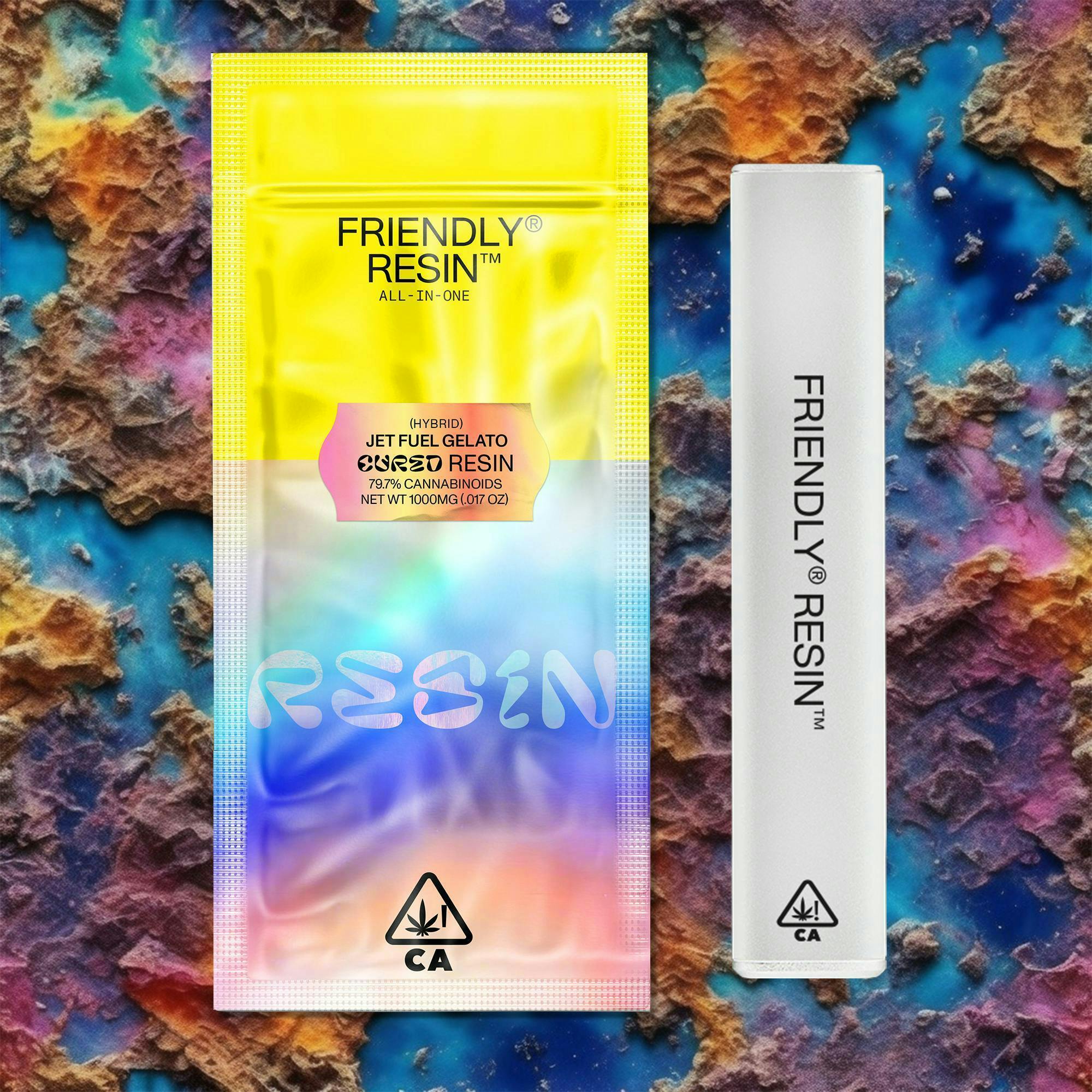 Friendly Brand - Friendly Brand | Jet Fuel Gelato | Cured Resin AIO | 1g - 1
