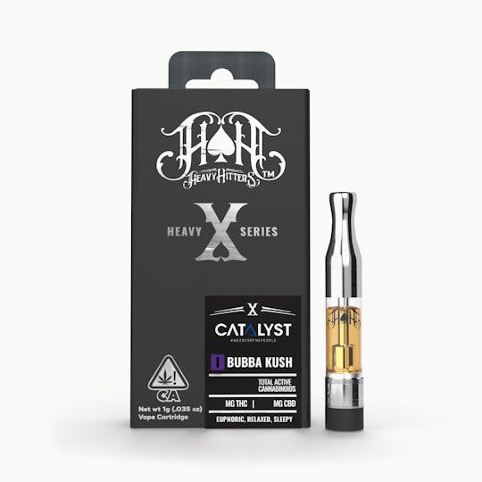 Heavy Hitters - Bubba Kush | Indica - Ultra Extract High Purity Oil - 1G Vape Cartridge - 1