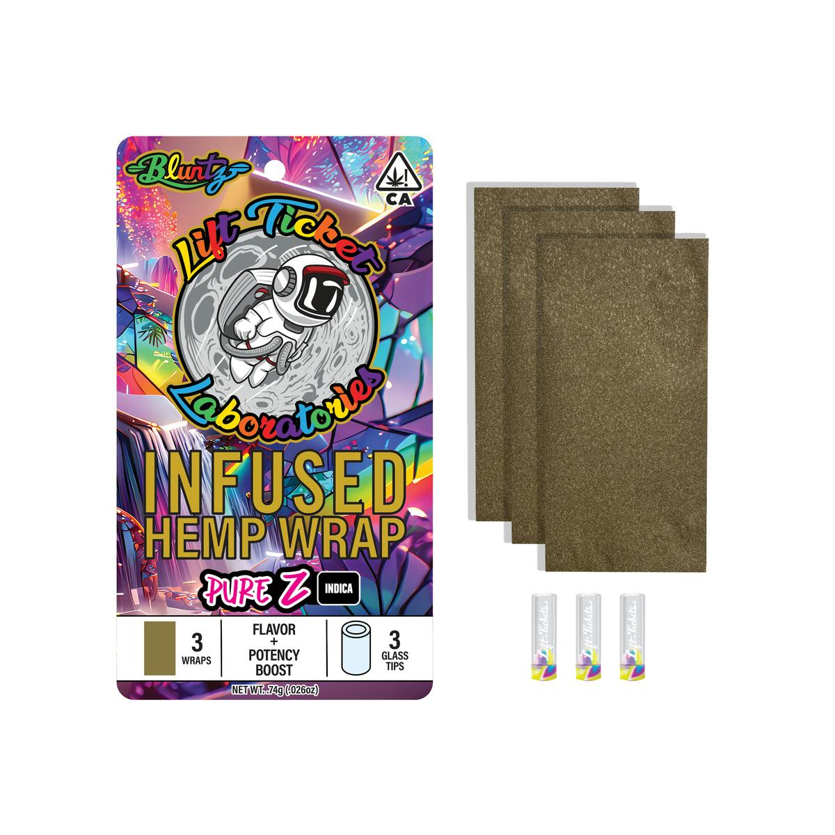 Lift Tickets - Pure Z Live Resin Infused Blunt Wraps - 3 pack - 1