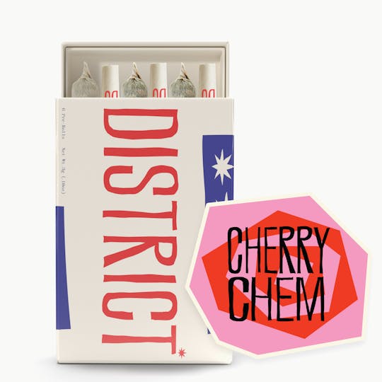 District Cannabis - Cherry Chem Pre-Roll Pack 6ct - 1