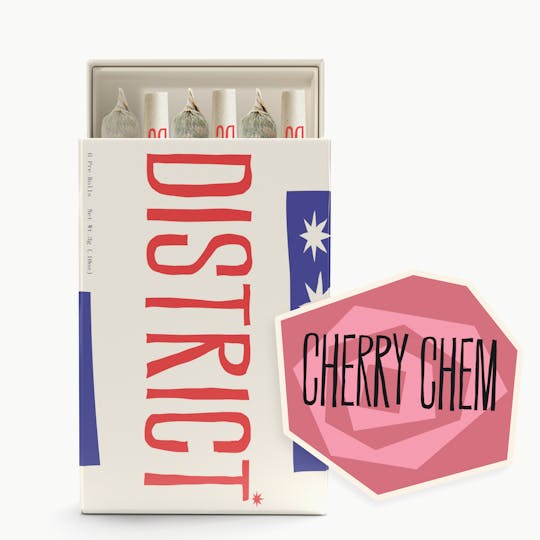 District Cannabis - Cherry Chem Pre-Roll Pack 6ct - 1