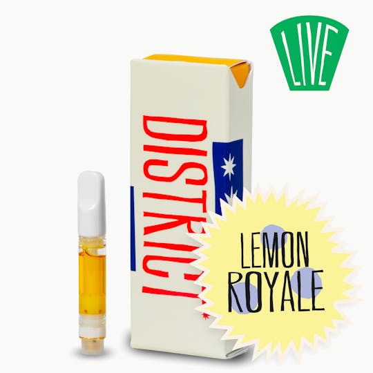 District Cannabis - Lemon Royale Live Resin Vape Cartridge - 1