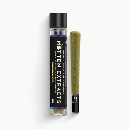 Mitten Extracts - Mitten Extracts 1G Infused Preroll - Banana OG (Indica) - 1