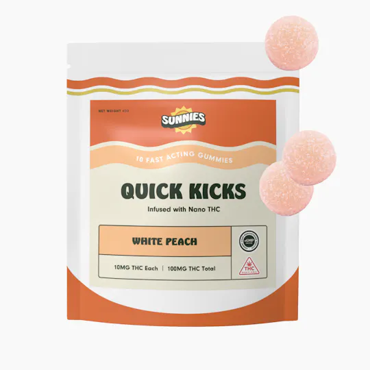 SunMed Growers - White Peach Nano Gummies 100mg - 1