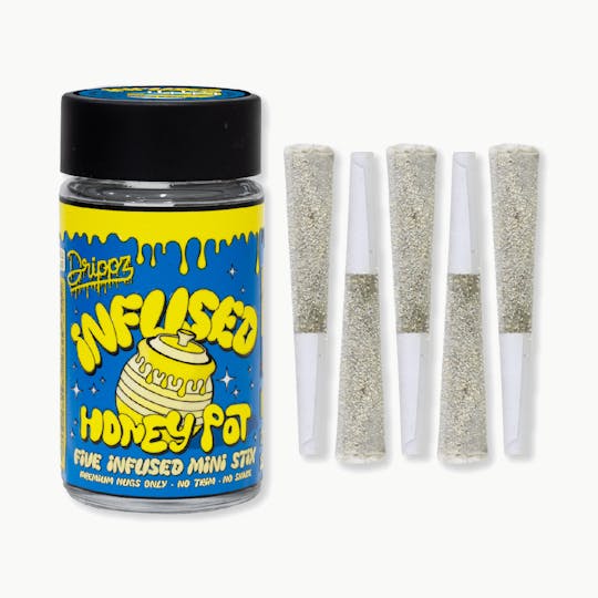 Drippz - Drippz Honey Pot - Birthday Cake - 3.25g Infused 5pk Pre-Rolls - 1