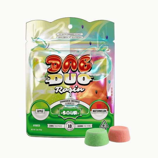 ABX / absoluteXtracts - ABX - Sour Apple + Watermelon Dab Duos Rosin Gummies - 100mg - 1