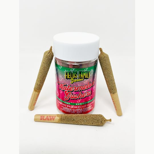 Fields Family Farmz - 3 Pack - Watermelon Gushers 2.1g Diamond, Oil and Kief Infused Pre-Rolls - 1