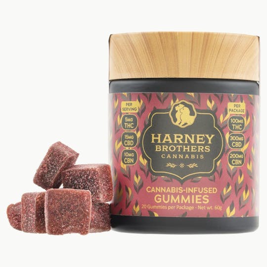 Harney Brothers Cannabis - Matcha Raspberry 1:3:2 Gummies 20pk - 1