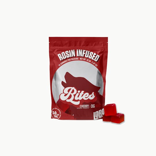 Lobo Cannagar - Lobo Bites Rosin Infused- Cherry - 100mg - 1