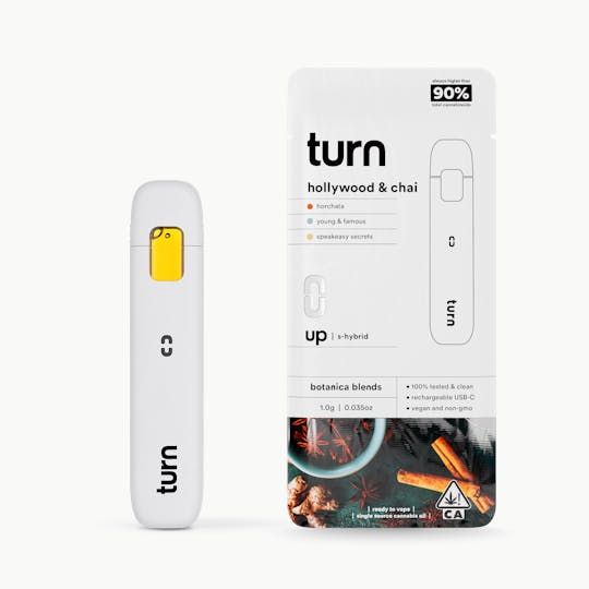 turn - 1.0g AIO | hollywood & chai | botanica blends | up | - 1