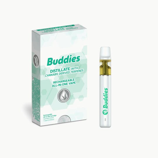 Buddies Brand - Distillate + CDT CC Kush 1g AIO Vape (H) - 1