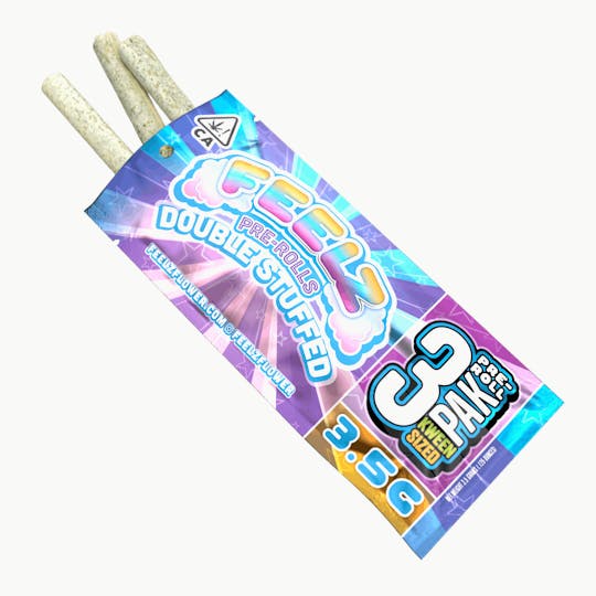 Bango Distribution - Double Stuffed | Feelz Flower 3 Packs | 3.5G - 1