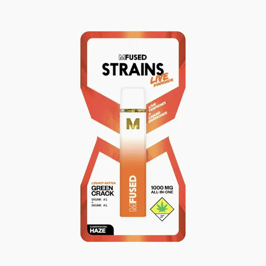 MFused - Green Crack - STRAINS Live Diamonds Disposable - 1