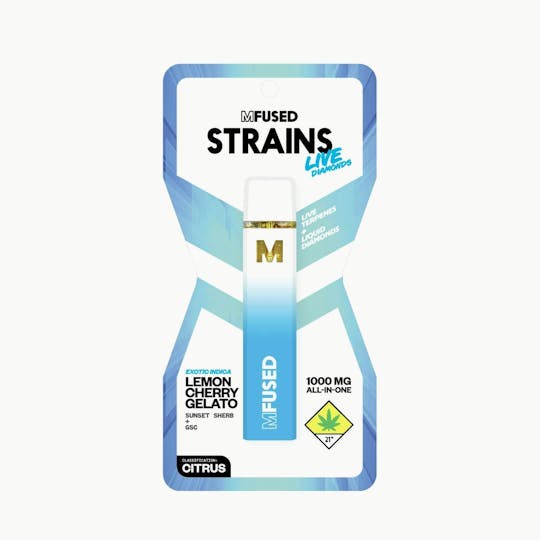 MFused - STRAINS Live Diamonds Disposable - Lemon Cherry Gelato - 1