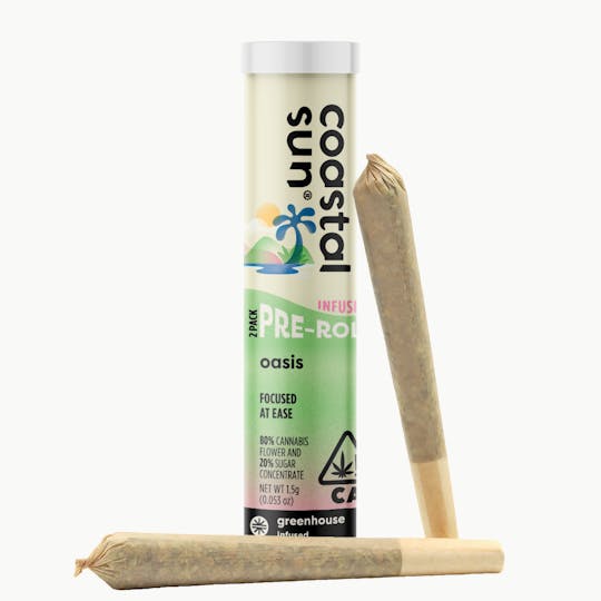 Coastal Sun - Oasis Infused Greenhouse 0.75 Pre-Roll 2pk 1.5g - 1