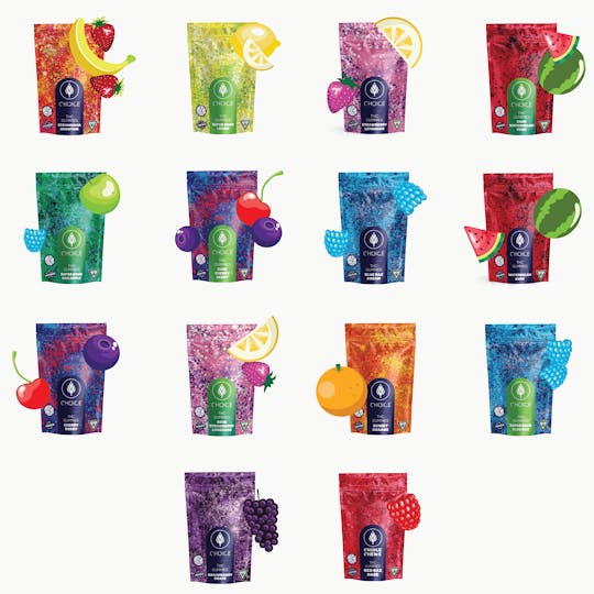 Choice Chews - Choice Chews - Super Sour Cherry Berry Gummies (Sativa) - 200mg - 1