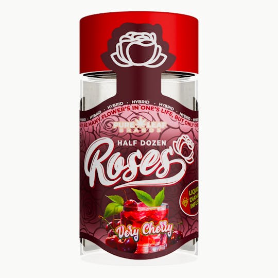 Roses - VERY CHERRY Roses 6 Pack Hybrid | Liquid Diamond Infused | 3.6G (.6g ea) - 1