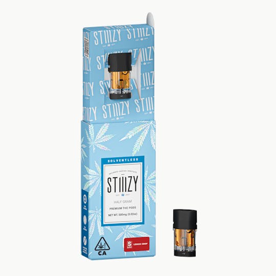 STIIIZY - Vape Cartridge - LEMON DROP .5G Solventless Live Rosin Pod - STIIIZY - 1