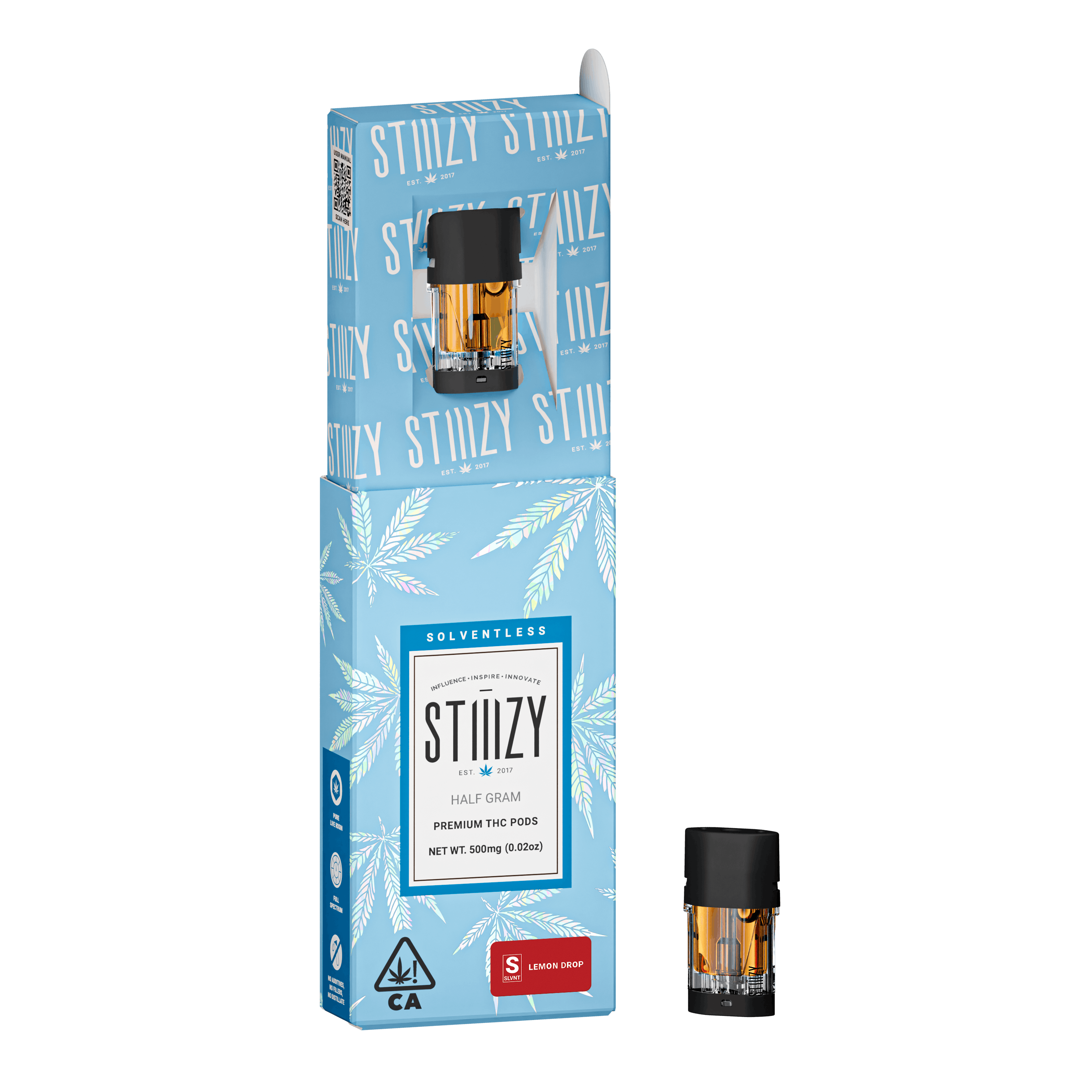 STIIIZY - Vape Cartridge - LEMON DROP .5G Solventless Live Rosin Pod - STIIIZY - 1