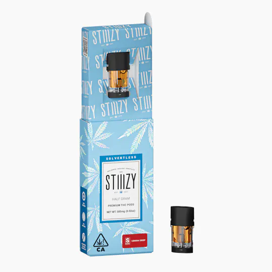 STIIIZY - Vape Cartridge - LEMON DROP .5G Solventless Live Rosin Pod - STIIIZY - 1